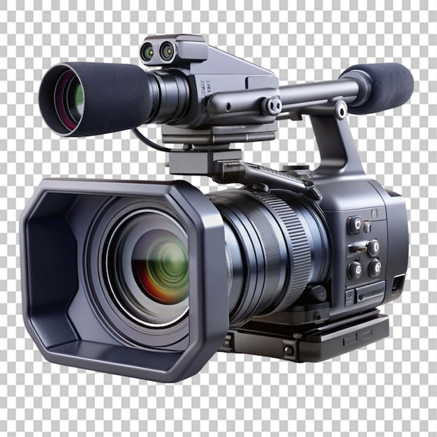 professional video camera on transparent background