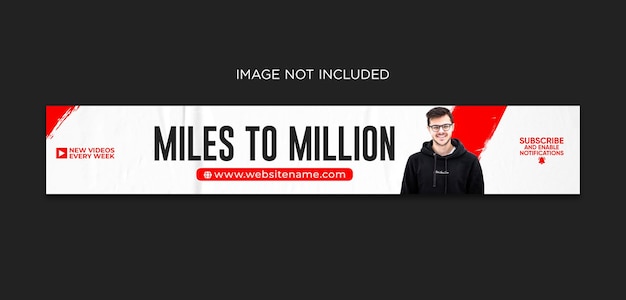 Professional youtube banner cover Premium psd template