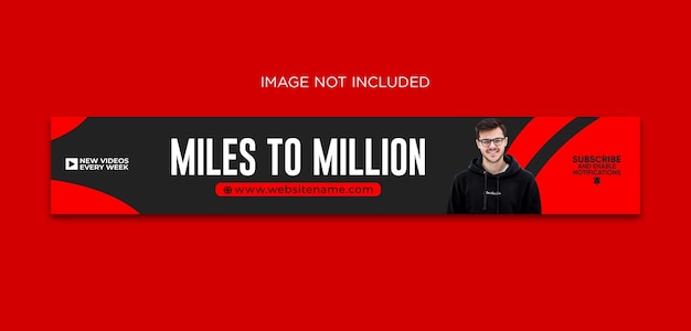 Professional youtube banner cover Premium psd template