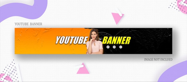 Professional youtube banner cover psd template