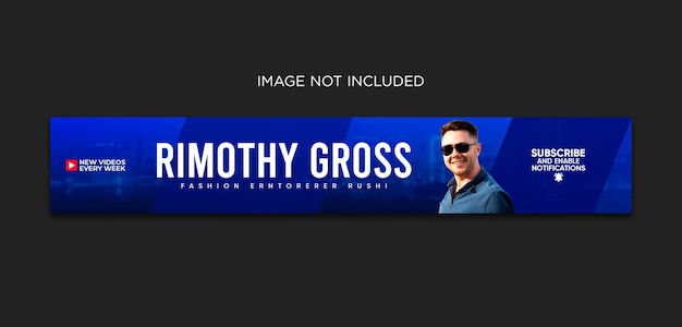 Professional youtube banner cover template