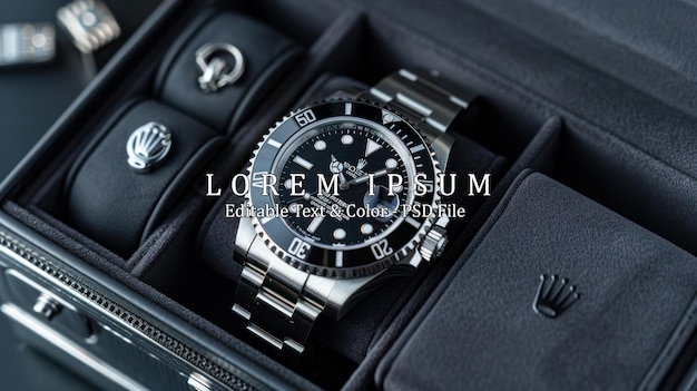 PSD professionally presented rolex watch with official accessories