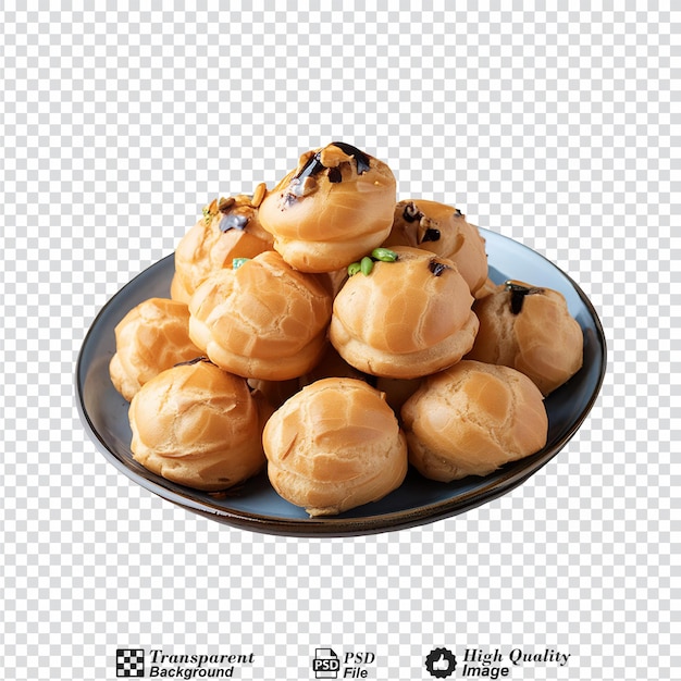 PSD profiteroles isolated on transparent background