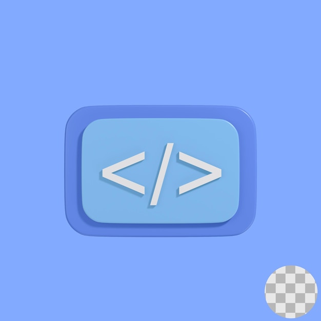 programmer coding 3d icon rendered image