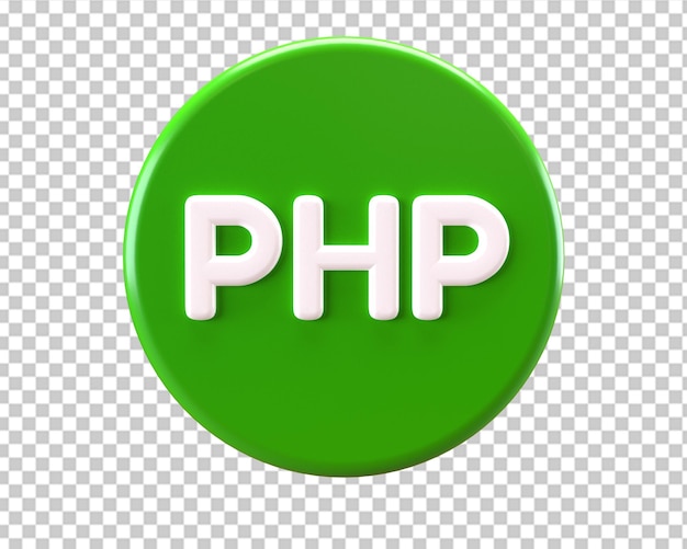 Programming php language 3d green icon