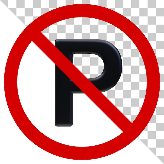 PSD prohibition sign 3d