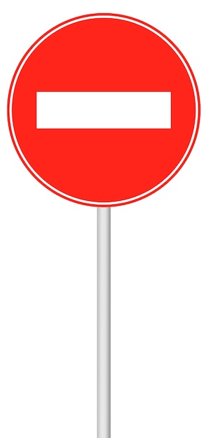 prohibition sign on empty background