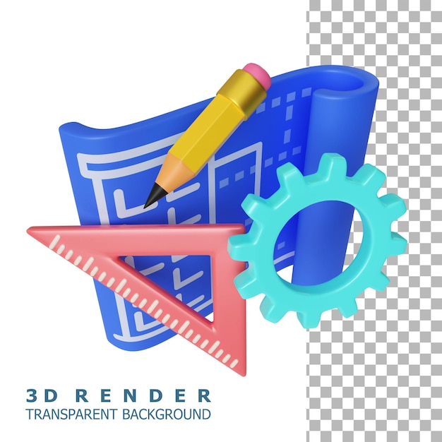 Project Development 3D Icon