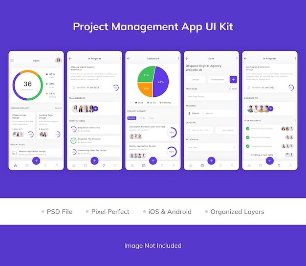 Project Management App UI Kit