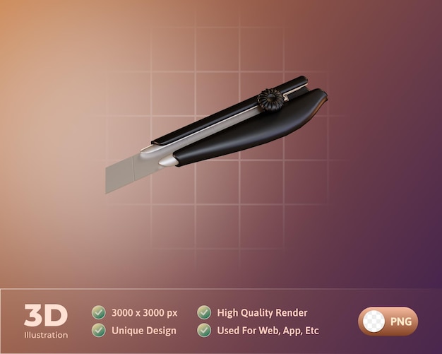 PSD project tools 3d illustration cutter