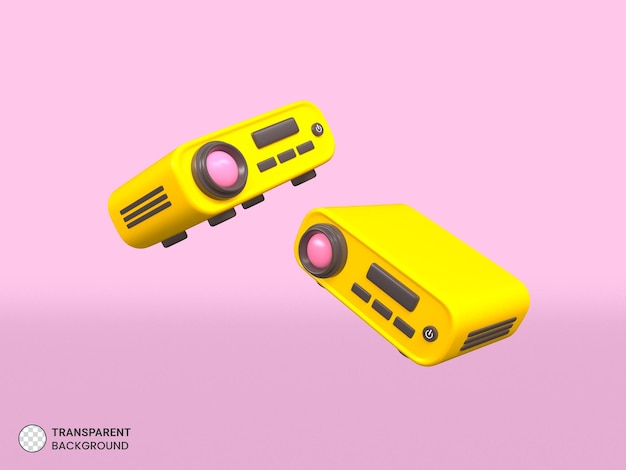 Projector icon isolated 3d render illustration