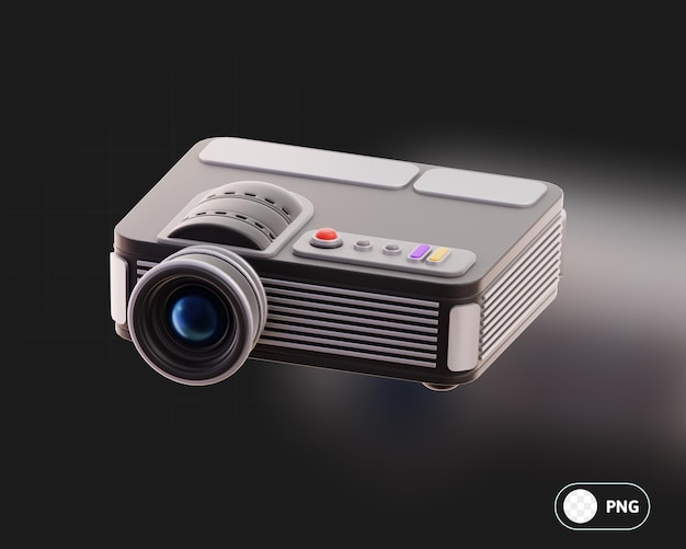 Projector Movie Production device and tools 3D Illustration