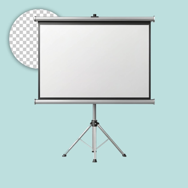 PSD projector screen isolated on transparent background