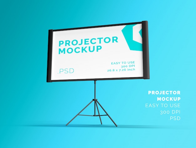 Projector screen mockup