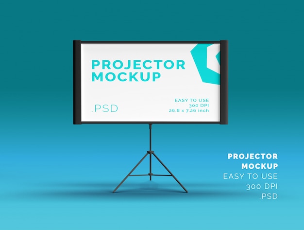 Projector screen mockup