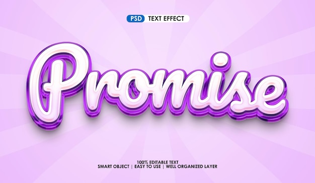 Promise premium text style effect