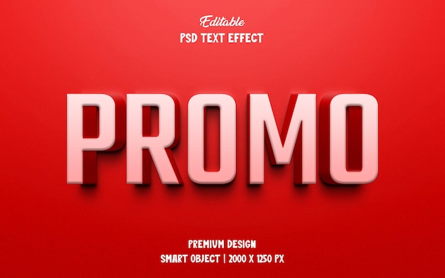 Promo 3d text style effect