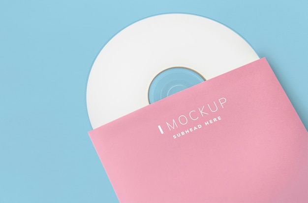 Promotional material cd package mockup