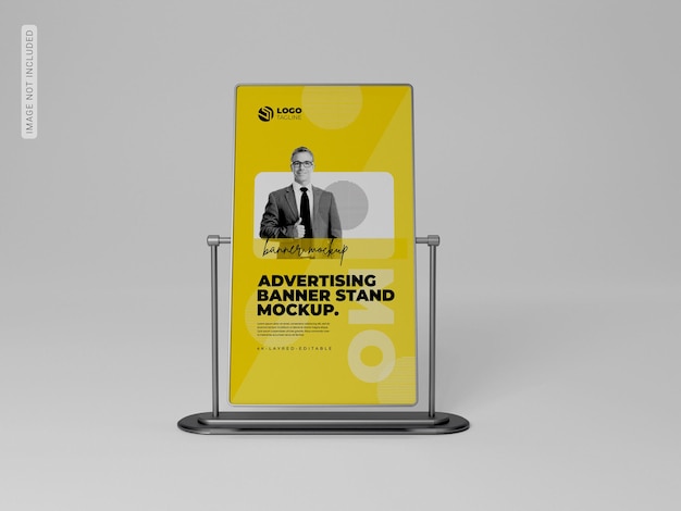 Promotional outdoor stand banner mockup