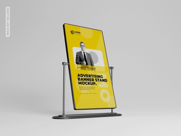 Promotional outdoor stand banner mockup