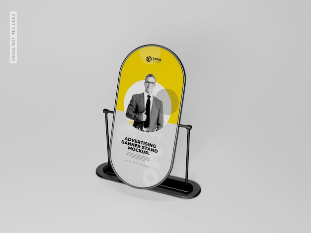 Promotional outdoor stand banner mockup