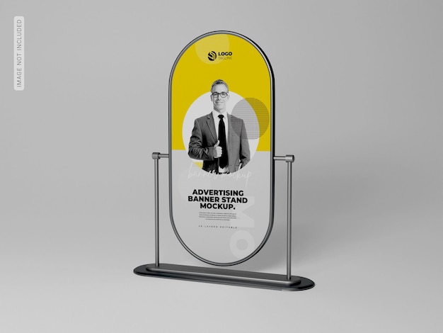 Promotional outdoor stand banner mockup