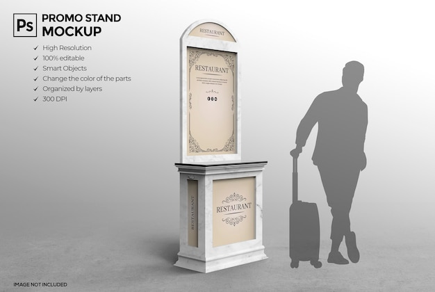 PSD promotional stand mockup to display product at point of sale