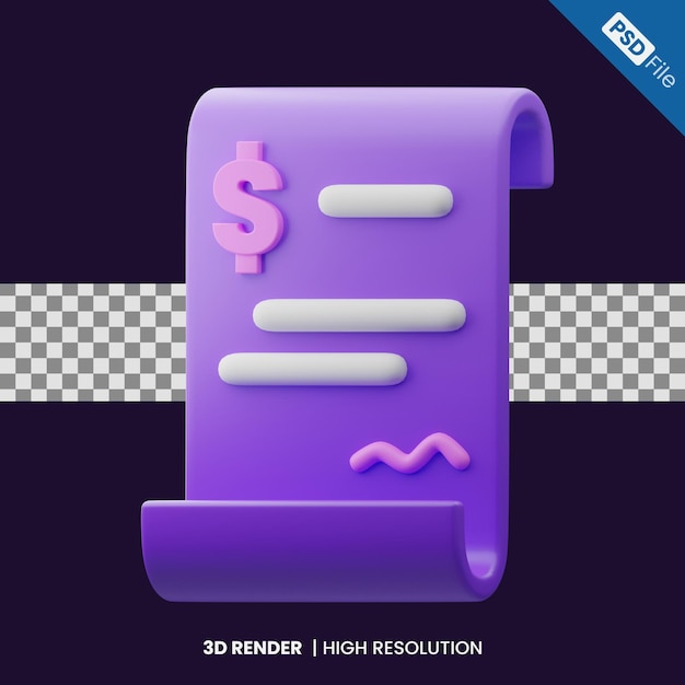 proof of transaction icon 3d illustration