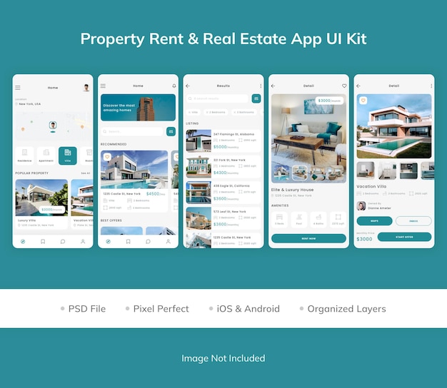 Property Rent amp Real Estate App UI Kit