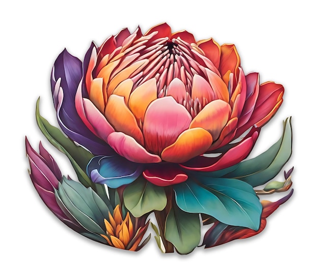 Protea Flower Clipart Design PSD