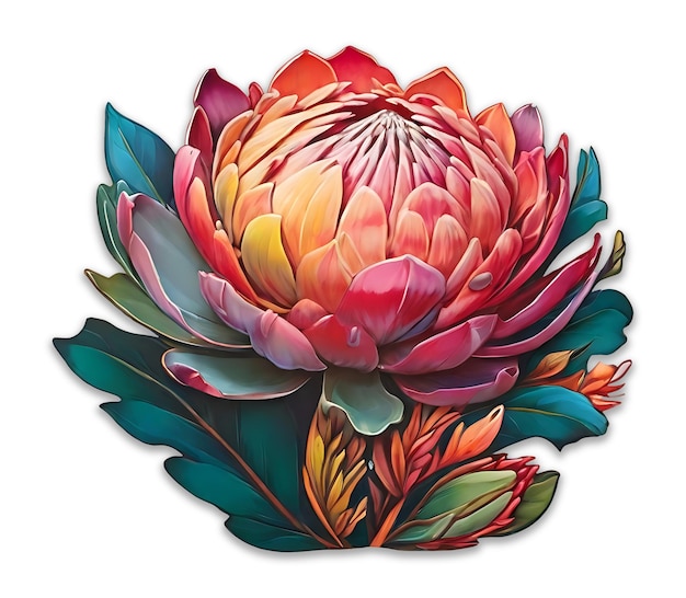 Protea Flower Design PSD