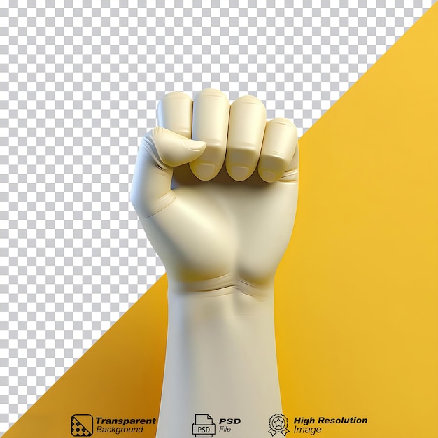 PSD protest freedom fist symbol isolated on transparent background