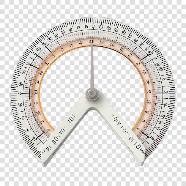 PSD protractor transparent background realistic elementon transparent background