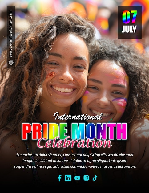 PSD proud and loud lgbtq pride month celebration flyer