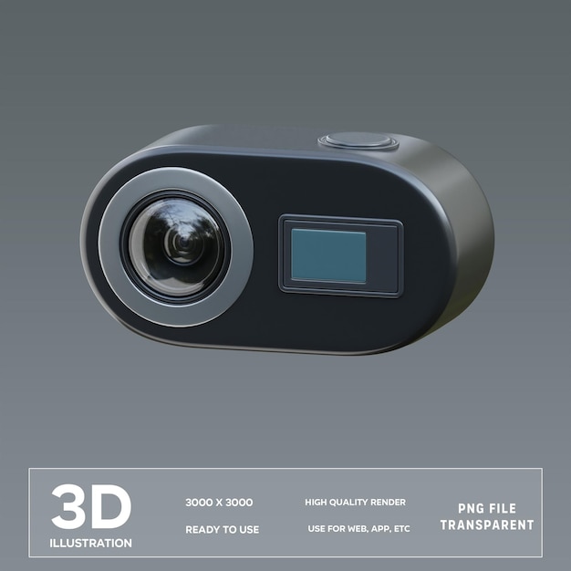 PSD 360 Camera 3D Illustration