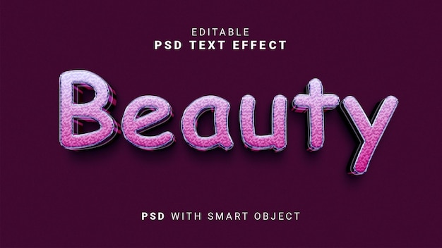 PSD 3d beauty psd text effect style editable