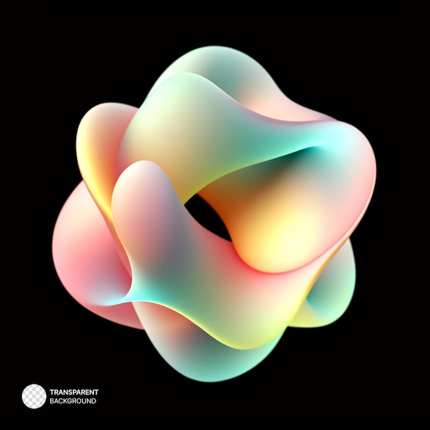 PSD 3D Blender Gradient Collection abstract shape