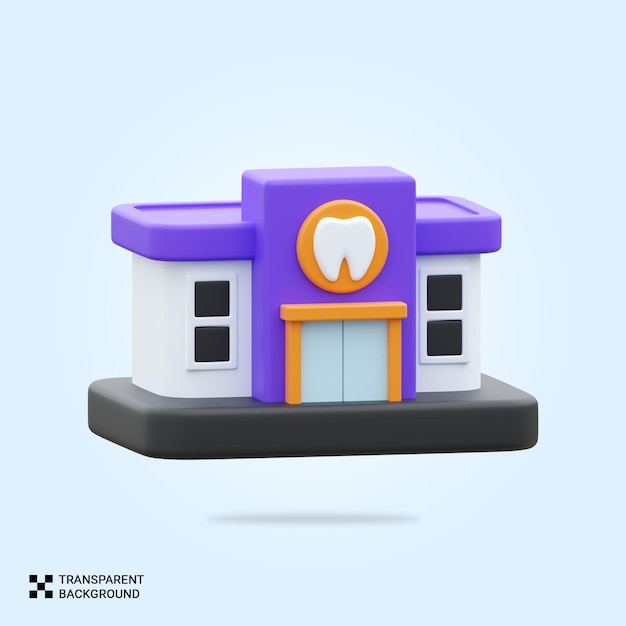 PSD 3D dental clinic icon