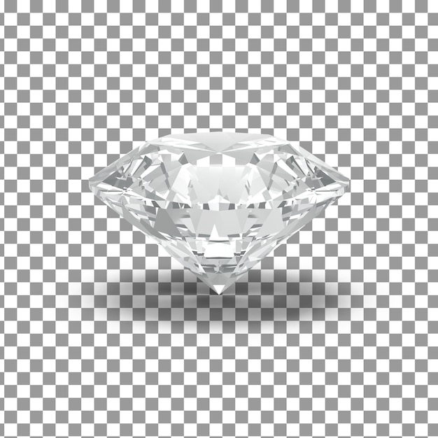 PSD 3D Diamond on top on isolated and transparent background