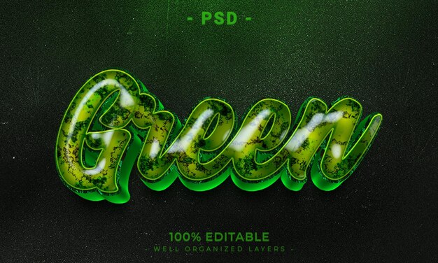 PSD psd 3d editable text and logo effect style mockup with dark abstract background