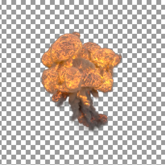 PSD psd 3d fire icon on isolated and transparent background