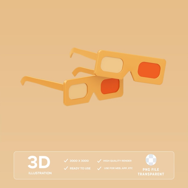 PSD psd 3d glasses 3d illustration