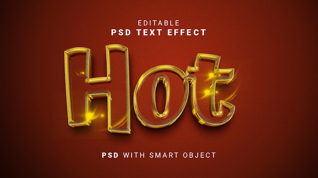 PSD 3d hot psd text effect style editable