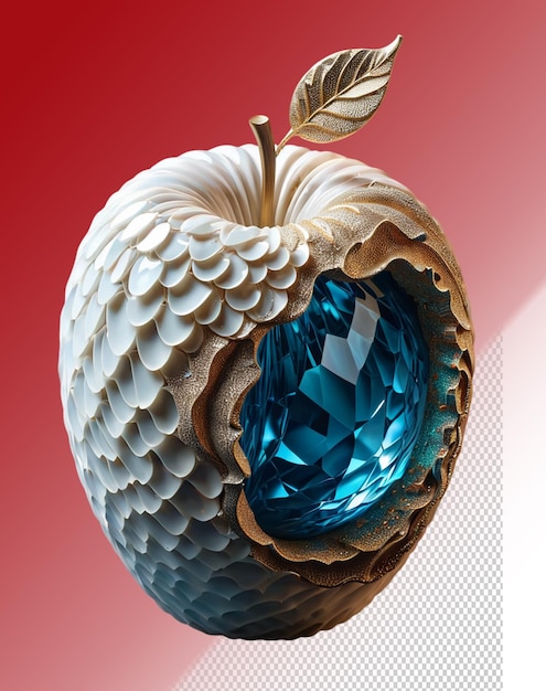 PSD 3d illustration apple isolated on transparent background