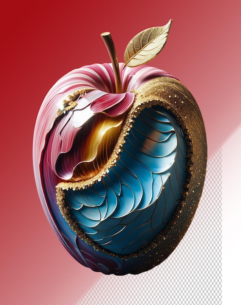 PSD 3d illustration apple isolated on transparent background