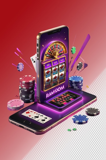 PSD 3d illustration Casino isolated on transparent background