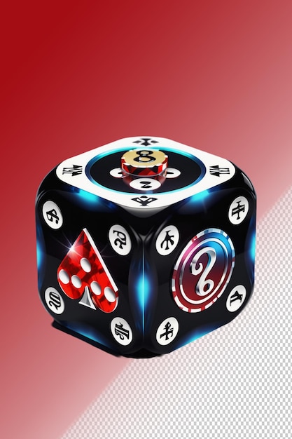 PSD 3d illustration Casino isolated on transparent background