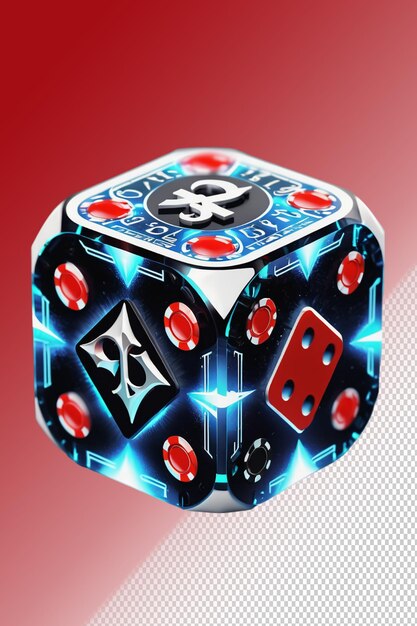 PSD 3d illustration Casino isolated on transparent background