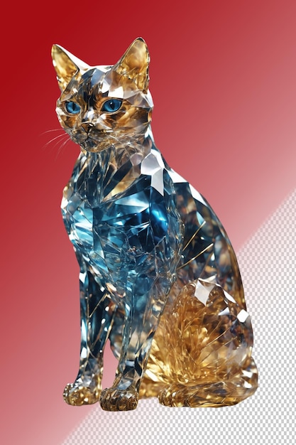 PSD 3d illustration Cat isolated on transparent background