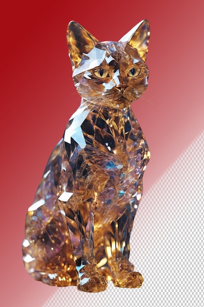 PSD 3d illustration Cat isolated on transparent background